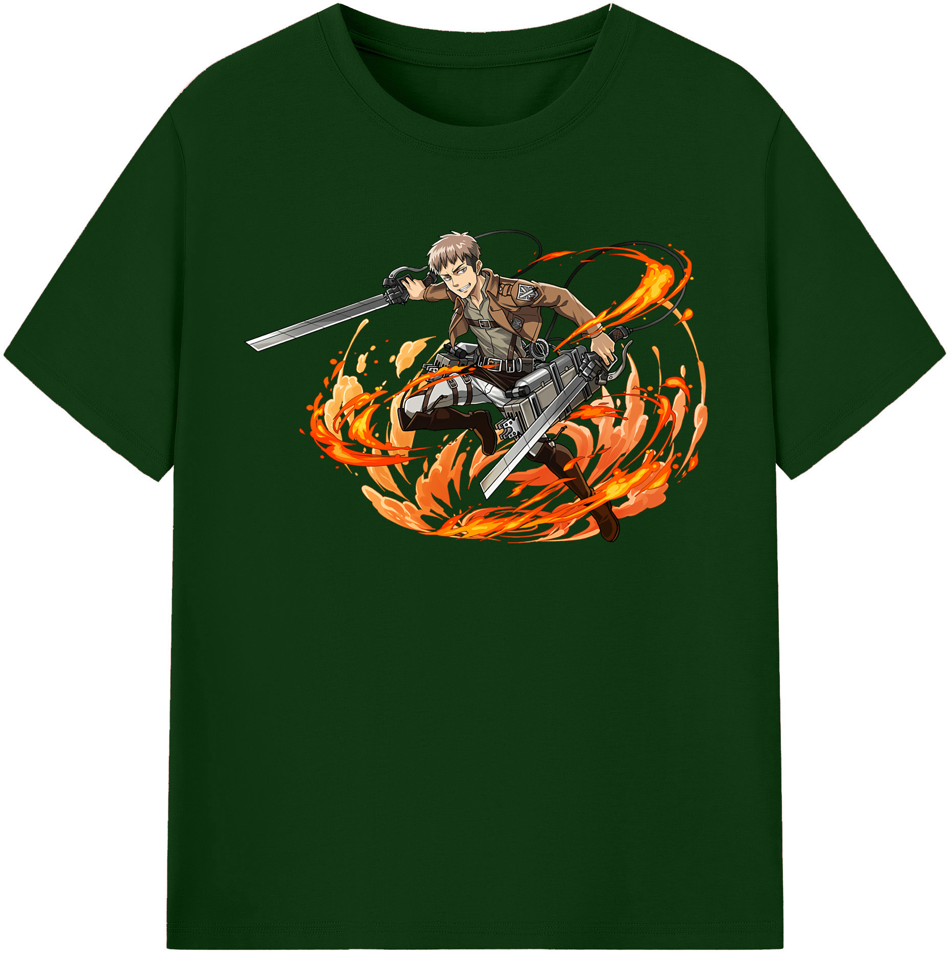（画像用） 進撃の巨人 ジャン・キルシュタイン Attack on Titan Jean Kirstein 綿100％半袖Tシャツ（フロントプリント）
